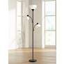 1_360 Lighting Bingham 71 1/2" Black Tree Torchiere 3-Light Floor Lamp