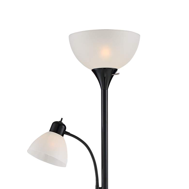 Image 5 360 Lighting Bingham 71 1/2" Black Tree Torchiere 3-Light Floor Lamp more views
