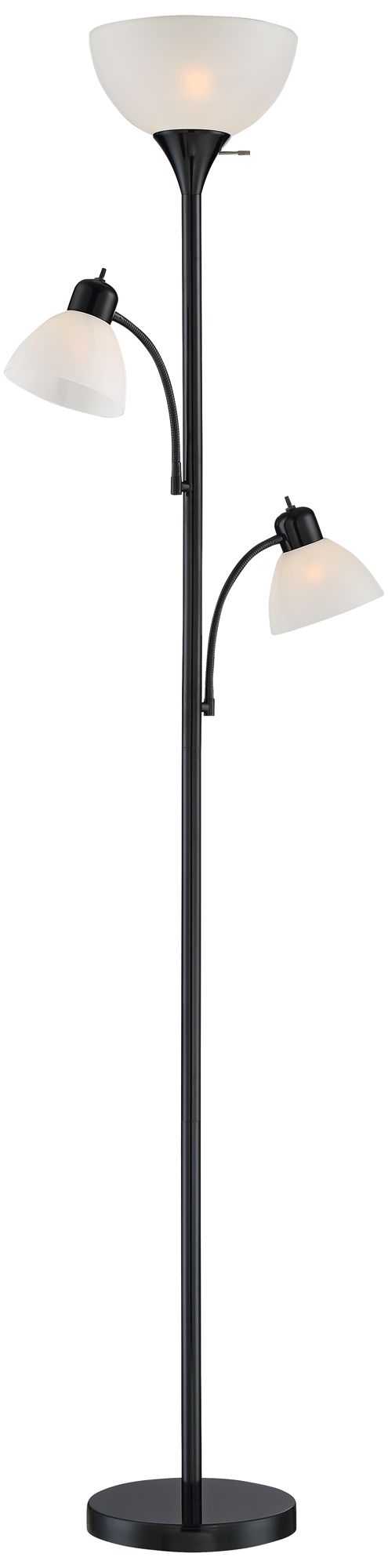 360 Lighting Bingham 71 1/2" Black Tree Torchiere 3-Light Floor Lamp