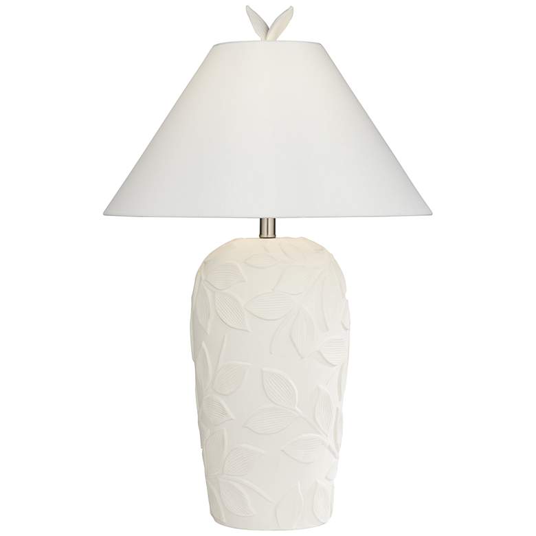 Image 2 360 Lighting Bird and Leaf 32" High White Ceramic Table Lamp