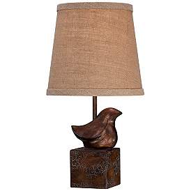 Image2 of 360 Lighting Bird Moderne 15 1/2" Crackle Finish Small Accent Lamp