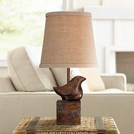 Image1 of 360 Lighting Bird Moderne 15 1/2" Crackle Finish Small Accent Lamp