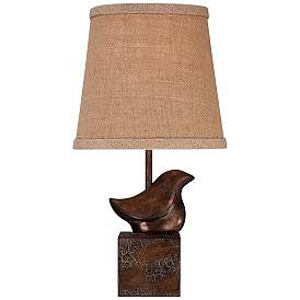 Image5 of 360 Lighting Bird Moderne 15 1/2" Crackle Finish Small Accent Lamp more views