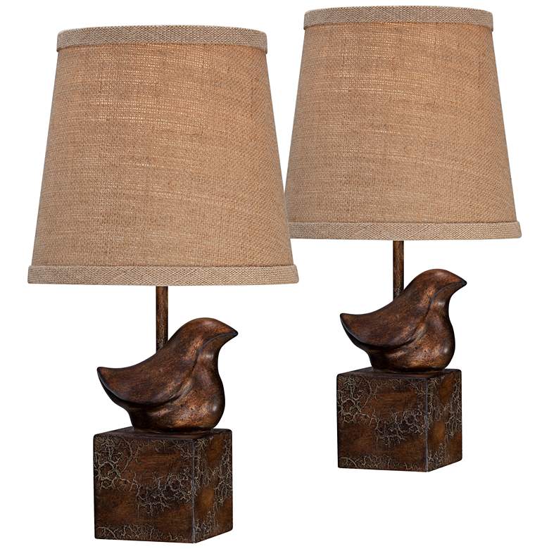 Image 1 360 Lighting Birdie Moderne 15 1/2" Accent Table Lamps Set of 2