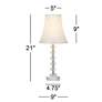 360 Lighting Bohemian 21" Clear Stacked Glass Table Lamps Set of 2