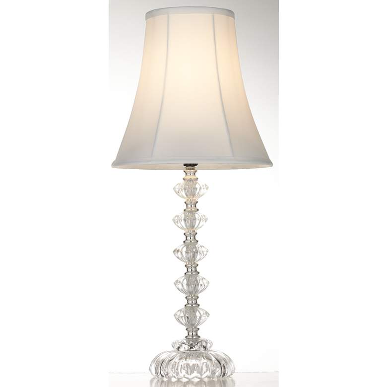 Image 6 360 Lighting Bohemian 21 inch High Clear Stacked Glass Table Lamp more views