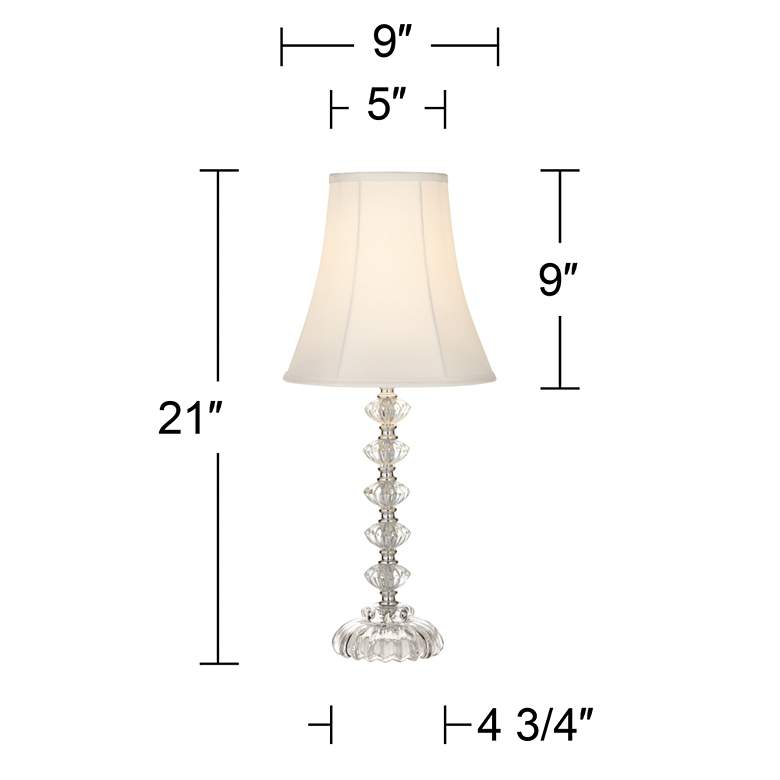 Image 7 360 Lighting Bohemian 21" High Clear Stacked Glass Table Lamp more views