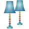 360 Lighting Bohemian 21" High Stacked Glass Table Lamps Set of 2