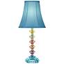 2_360 Lighting Bohemian Blue 21" High Stacked Glass Table Lamp