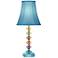 360 Lighting Bohemian Blue 21" High Stacked Glass Table Lamp