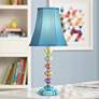 1_360 Lighting Bohemian Blue 21" High Stacked Glass Table Lamp