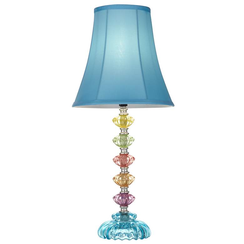 Image 5 360 Lighting Bohemian Blue 21" High Stacked Glass Table Lamp more views
