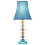 5_360 Lighting Bohemian Blue 21" High Stacked Glass Table Lamp more views
