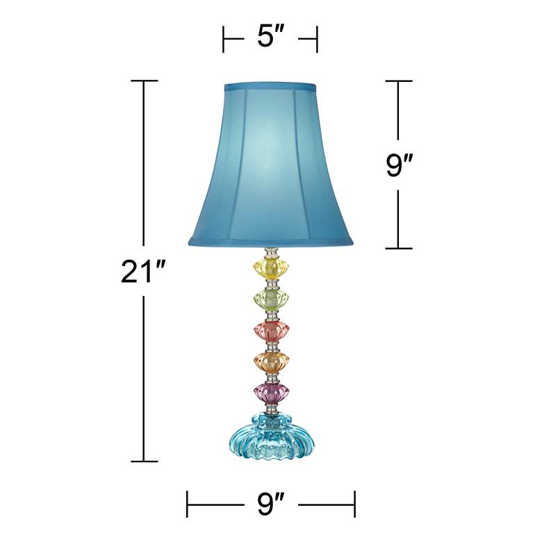 Image 6 360 Lighting Bohemian Blue 21" High Stacked Glass Table Lamp more views