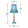 6_360 Lighting Bohemian Blue 21" High Stacked Glass Table Lamp more views