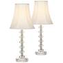 360 Lighting Bohemian Clear Stacked Glass Table Lamps Set of 2