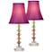 360 Lighting Bohemian Orchid 21" High Stacked Glass Lamps Set of 2