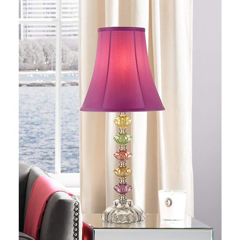 Image 6 360 Lighting Bohemian Orchid 21 inch High Stacked Glass Lamps Set of 2 more views
