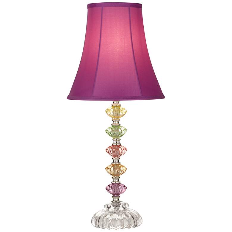 Image 3 360 Lighting Bohemian Orchid 21 inch High Stacked Glass Table Lamp