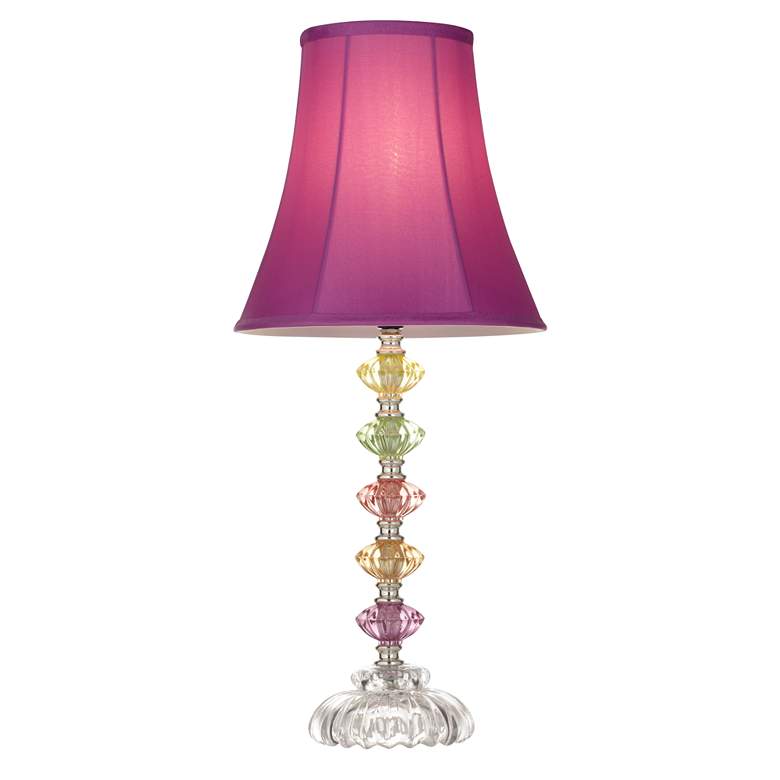 Image 6 360 Lighting Bohemian Orchid 21" High Stacked Glass Table Lamp more views
