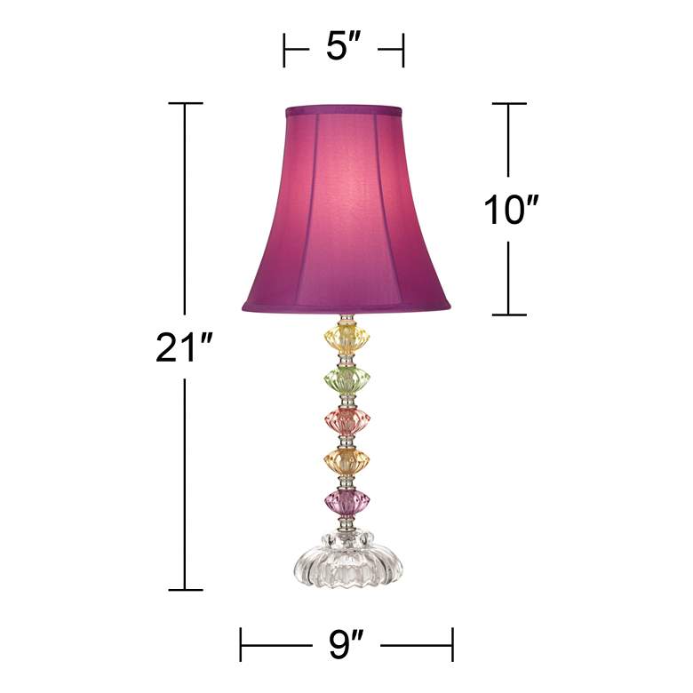 Image 7 360 Lighting Bohemian Orchid 21" High Stacked Glass Table Lamp more views