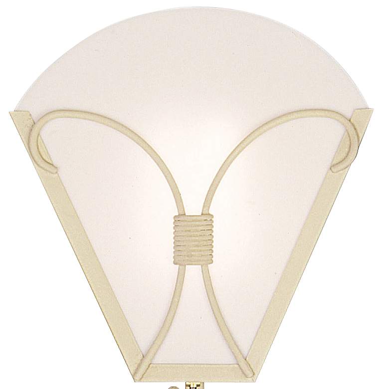 Image 2 360 Lighting Bow-Tie 12" Deco Luxe Beige Plug-in Wall Lights Set of 2 more views