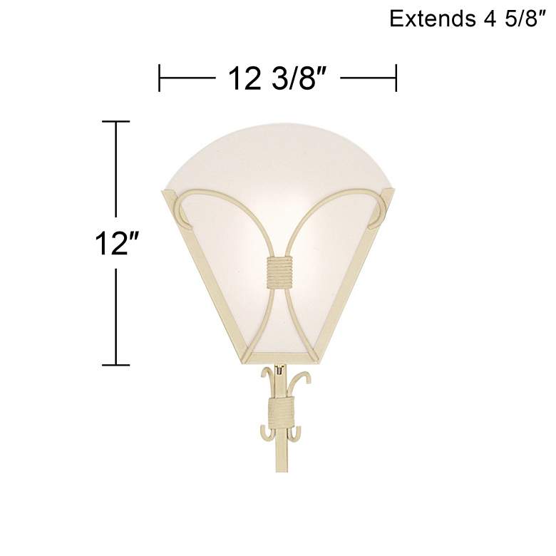 Image 4 360 Lighting Bow-Tie 12" Deco Luxe Beige Plug-in Wall Lights Set of 2 more views