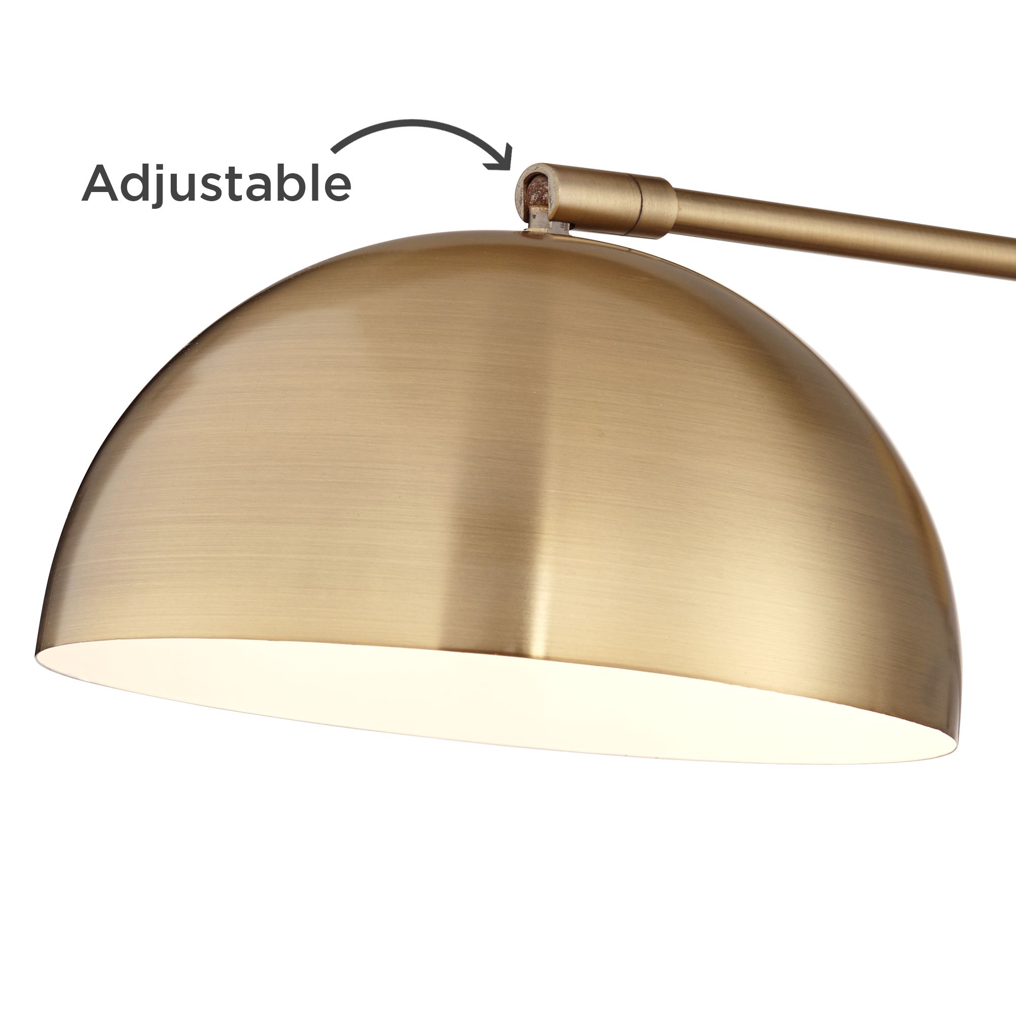 Image 4 360 Lighting Brava Antique Brass Down-Light Plug-In Wall Lamps Set of 2 more views