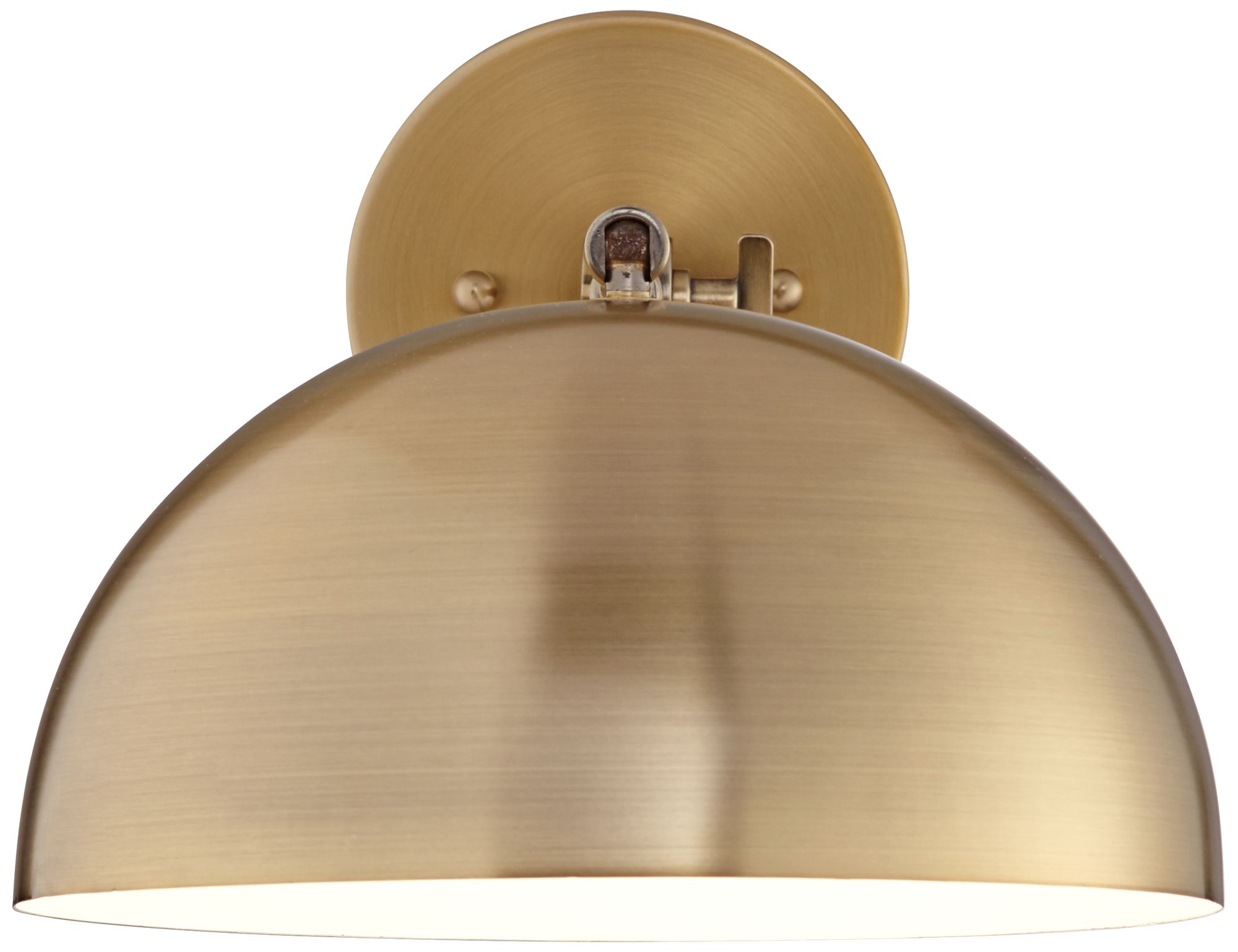 360 Lighting Brava Antique Brass Down-Light Plug-In Wall Lamps Set of 2 in scene