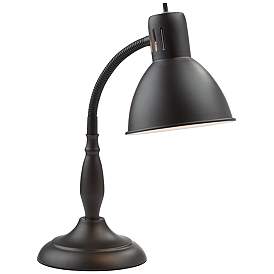 Image5 of 360 Lighting Breck 17" Dark Bronze Gooseneck Arm Desk Lamps Set of 2 more views
