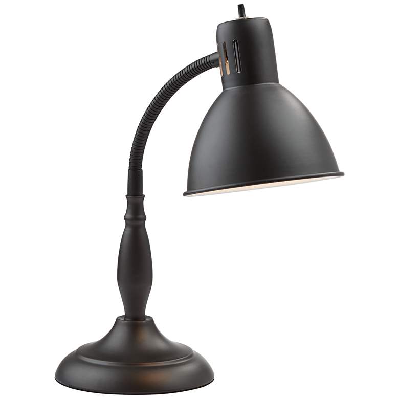 Image 5 360 Lighting Breck 17" Traditional Bronze Flex Arm Gooseneck Desk Lamp more views