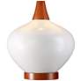 360 Lighting Brice 23" Ivory and Wood Mid-Century Ceramic Table Lamp in scene