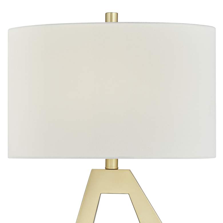Image 4 360 Lighting Brody 28" Gold and White Marble Table Lamps Set of 2 more views