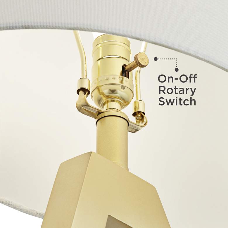 Image 5 360 Lighting Brody 28" Gold and White Marble Table Lamps Set of 2 more views