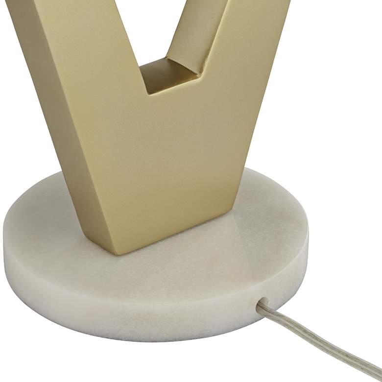 Image 7 360 Lighting Brody 28" Gold and White Marble Table Lamps Set of 2 more views