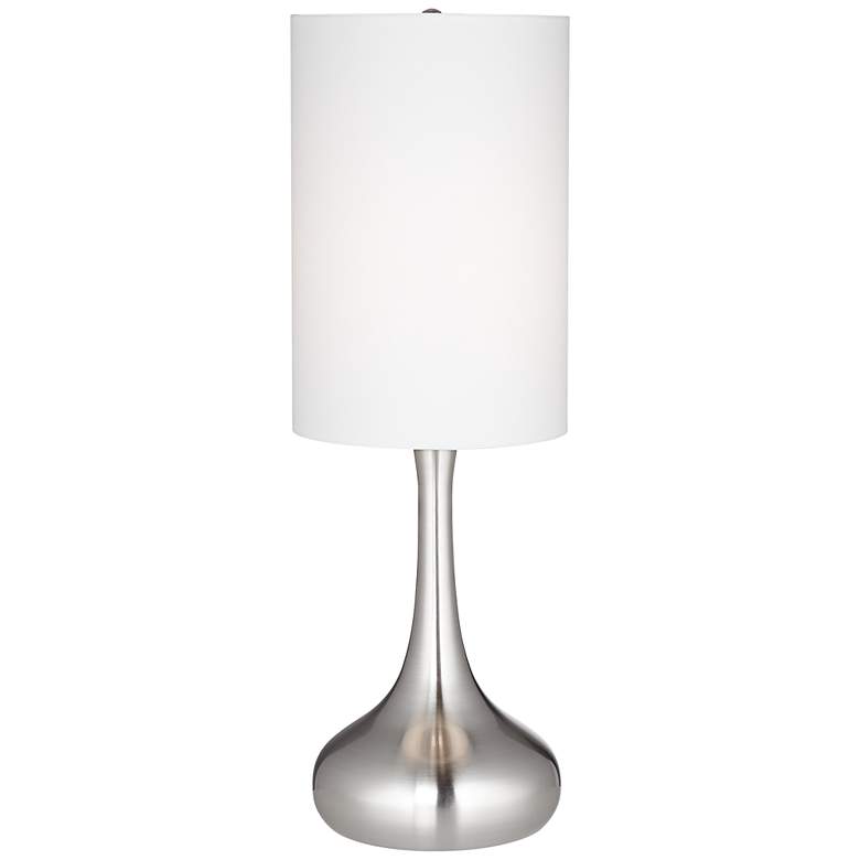 Image 3 360 Lighting Brushed Nickel Droplet Table Lamp with USB Workstation Base more views