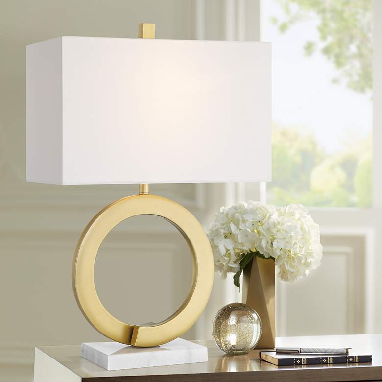 Image 1 360 Lighting Bryce 24 3/4 inch High Gold Ring Table Lamp