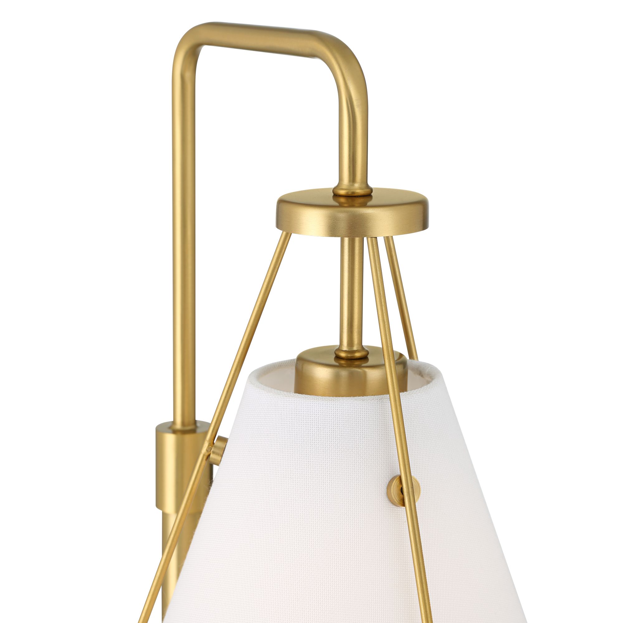 Watch A Video About the 360 Lighting Brynn Cone Shade and Brass Dual USB Lamp