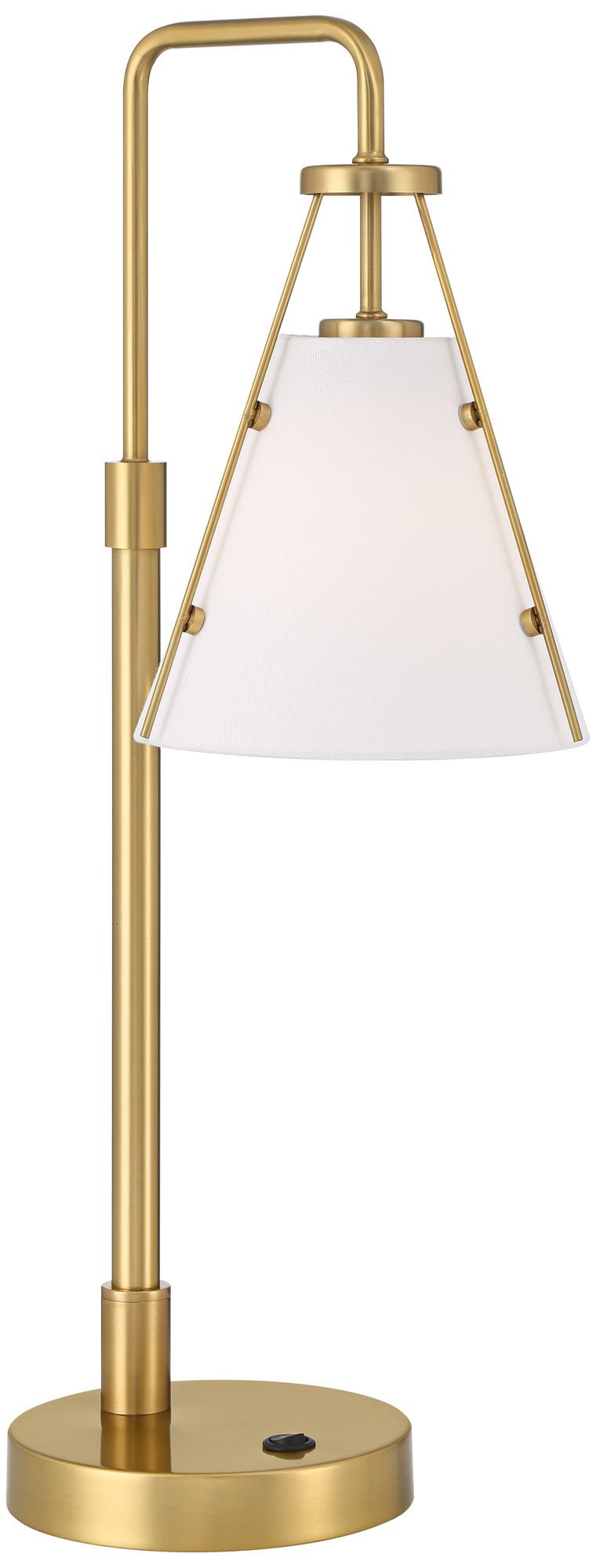 Watch A Video About the 360 Lighting Brynn Cone Shade and Brass Dual USB Lamp