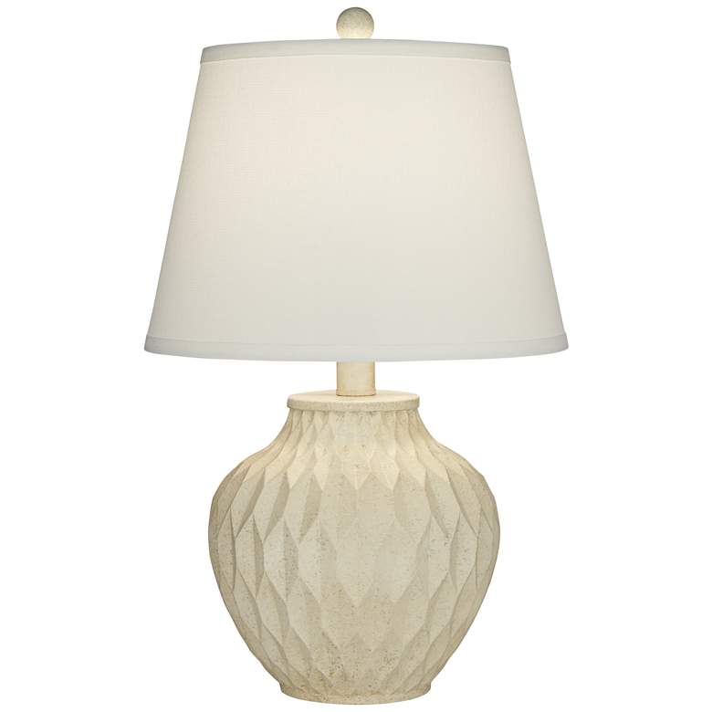 Image 2 360 Lighting Buckhead 22" Off-White Geometric Pattern Table Lamp
