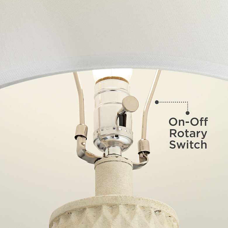 Image 5 360 Lighting Buckhead 22" Off-White Geometric Pattern Table Lamp more views