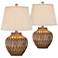 360 Lighting Buckhead Bronze 22" Small Urn Accent Table Lamps Set of 2