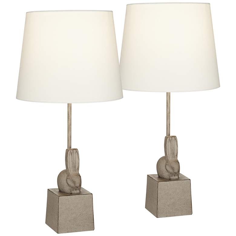 Image 2 360 Lighting Bunny 15 inch High Accent Rabbit Table Lamps Set of 2