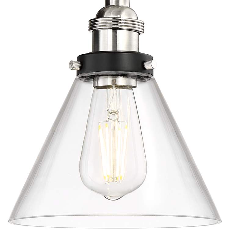 Image 3 360 Lighting Burke 10 3/4" Black and Brushed Nickel LED Wall Sconce more views