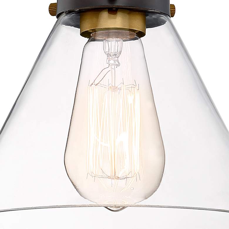 Image 3 360 Lighting Burke 10 3/4" High Bronze and Warm Brass LED Wall Sconce more views