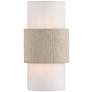 7_360 Lighting Cabo 14 1/2" Linen and Rope 2-Light Wall Sconce more views