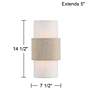 Watch a Video About the 360 Lighting Cabo 14 1/2" Linen and Rope 2-Light Wall Sconce