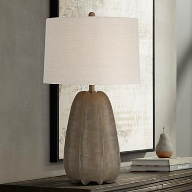 360 Lighting Calabasa 30" High Chocolate Brown Modern Table Lamp
