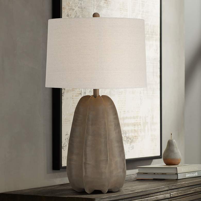 Image 1 360 Lighting Calabasa 30" High Chocolate Brown Modern Table Lamp