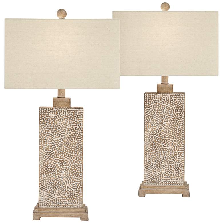 Image 2 360 Lighting Caldwell 26 3/4" Hammered Base Table Lamps Set of 2
